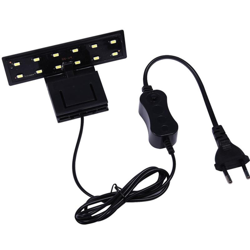 Светодиодный мини-светильник для аквариума, супертонкий синий, белый свет, зажим для освещения, лампа для аквариумных аквариумов