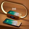 Multifunction Wireless Charger Pad Stand Clock LED Desk Lamp Night Light USB Port Fast Charging Station Dock for iPhone Samsung