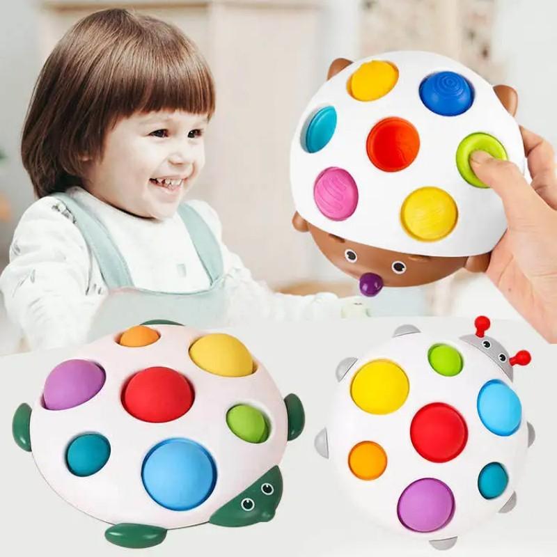 Детский обучающий пресс-ежик, мягкая клавиша для тренировки концентрации, игрушки для раннего образования, координация рук и глаз, маленький ежик