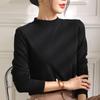 2024 Autumn/Winter Women's Solid Color Long-Sleeve Turtleneck T-Shirt: Versatile & Stylish