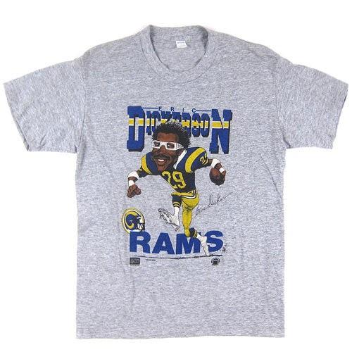 Eric Dickerson LA Rams caricature sport grey t-shirt QT6948