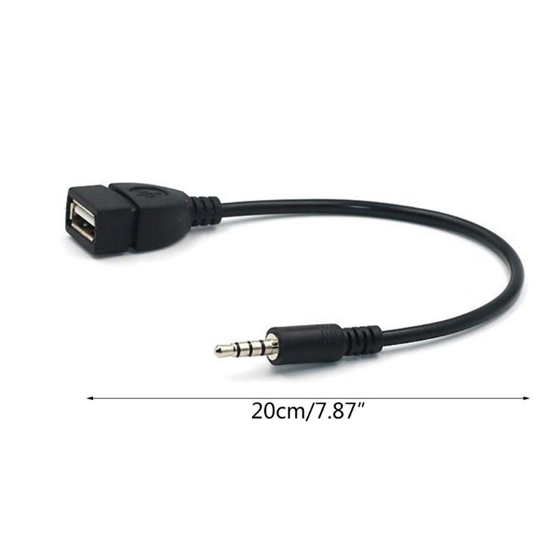 3,5-мм штекер на USB-гнездо Аудиоадаптер для автомобильной магнитолы
