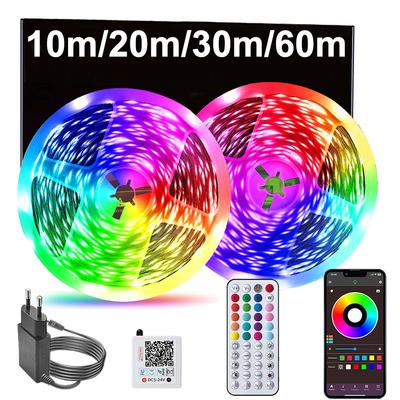 RGB Светодиодная лента Синхронизация с музыкой Управление через приложение Светодиодные светильники для комнаты 10м 20м 30м 40м 60м Светодиодная лента Гибкая лента Lus Светодиодные светильники для комнаты