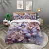 3pcs 3D Floral and Butterfly Pattern Bedding Set, 1 Duvet Cover+2 Pillowcases, Soft and Fashionable Home Decoration for Bedroom