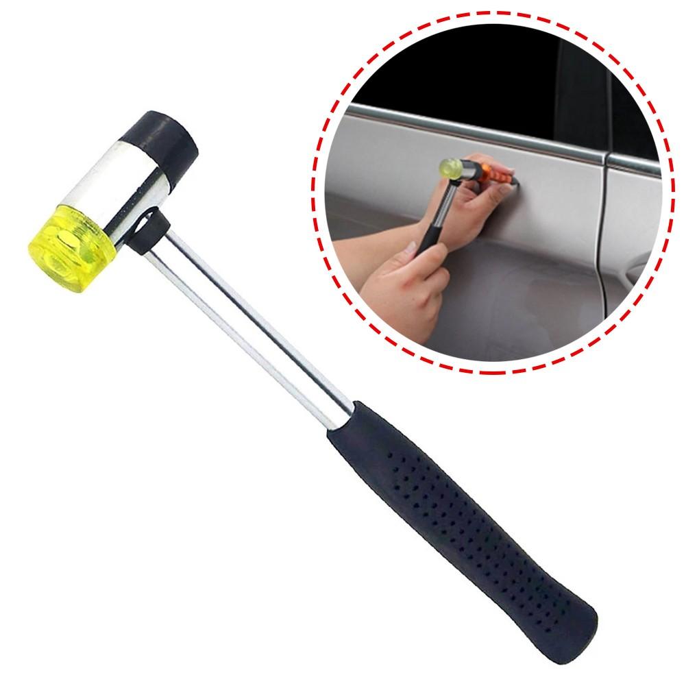 25mm Rubber Mallet Hammer FIBREGLASS Shaft Grip Handle DIY Camping Paving Tool