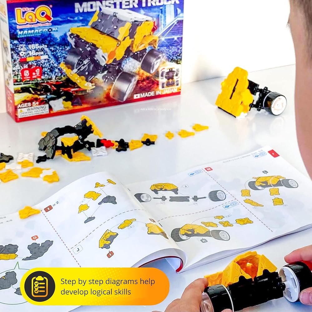 Yoshiritsu LaQ Hamacron Constructor Монстр-трак Набор для сборки Образовательная игрушка