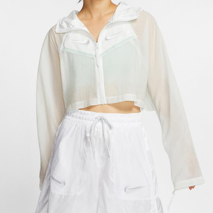 Nike Спортивная тканая куртка Женская верхняя одежда Светло-сине-серая CT0765-083