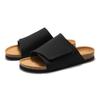 Ruizu Men's Cork Slippers: Trendy Frosted Leather Beach Flip Flops for Students