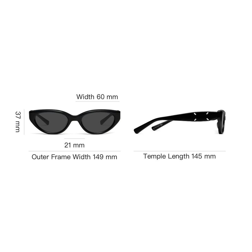 Gentle Monster Maison Margiela MM108-01 Коллаборация Классические Солнцезащитные Очки Кошачий Глаз Унисекс Черные MM108-01