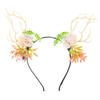 Merry Christmas Decorations Party Props Reindeer Antler Hairhoop Christmas Floral Tiaras Headband Festival Party Supply