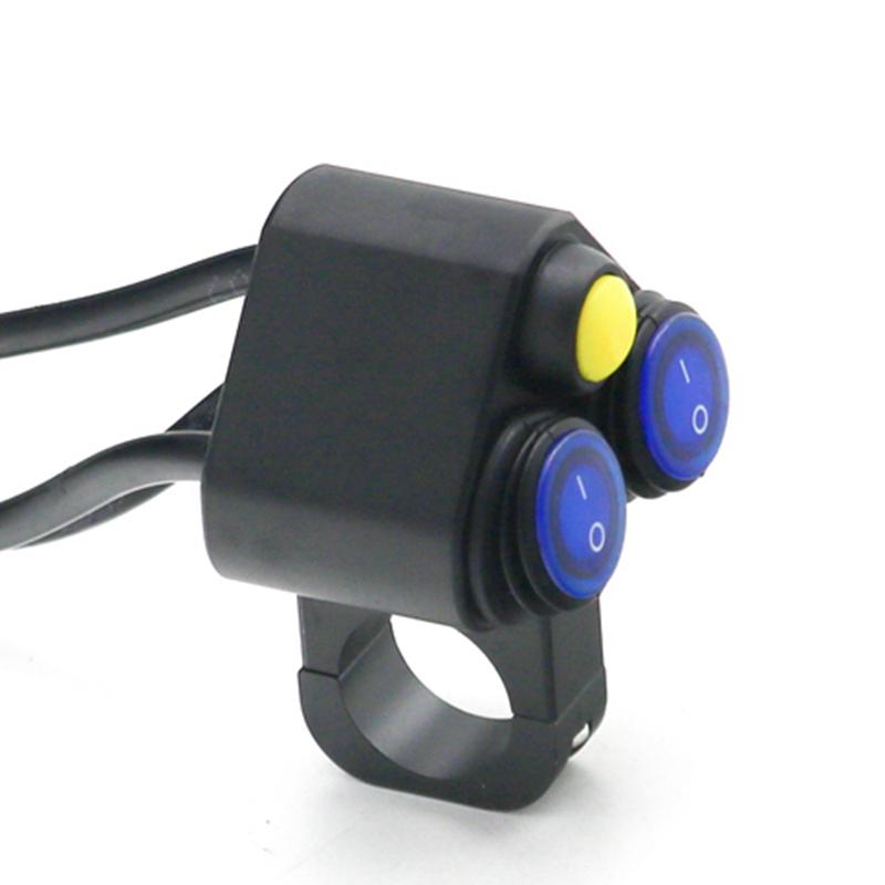 LMoDri Универсальный алюминиевый переключатель на руль мотоцикла 22 мм 12 В, кнопка включения и выключения руля, переключатель противотуманных стоп-сигналов