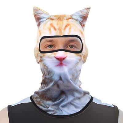 3D Кот Балаклава Мотоциклетная Милая Маска-капюшон Животное на все лицо Подшлемник Байкерская Маска для лица Головной убор Шляпа Лыжная Шапка для сноуборда