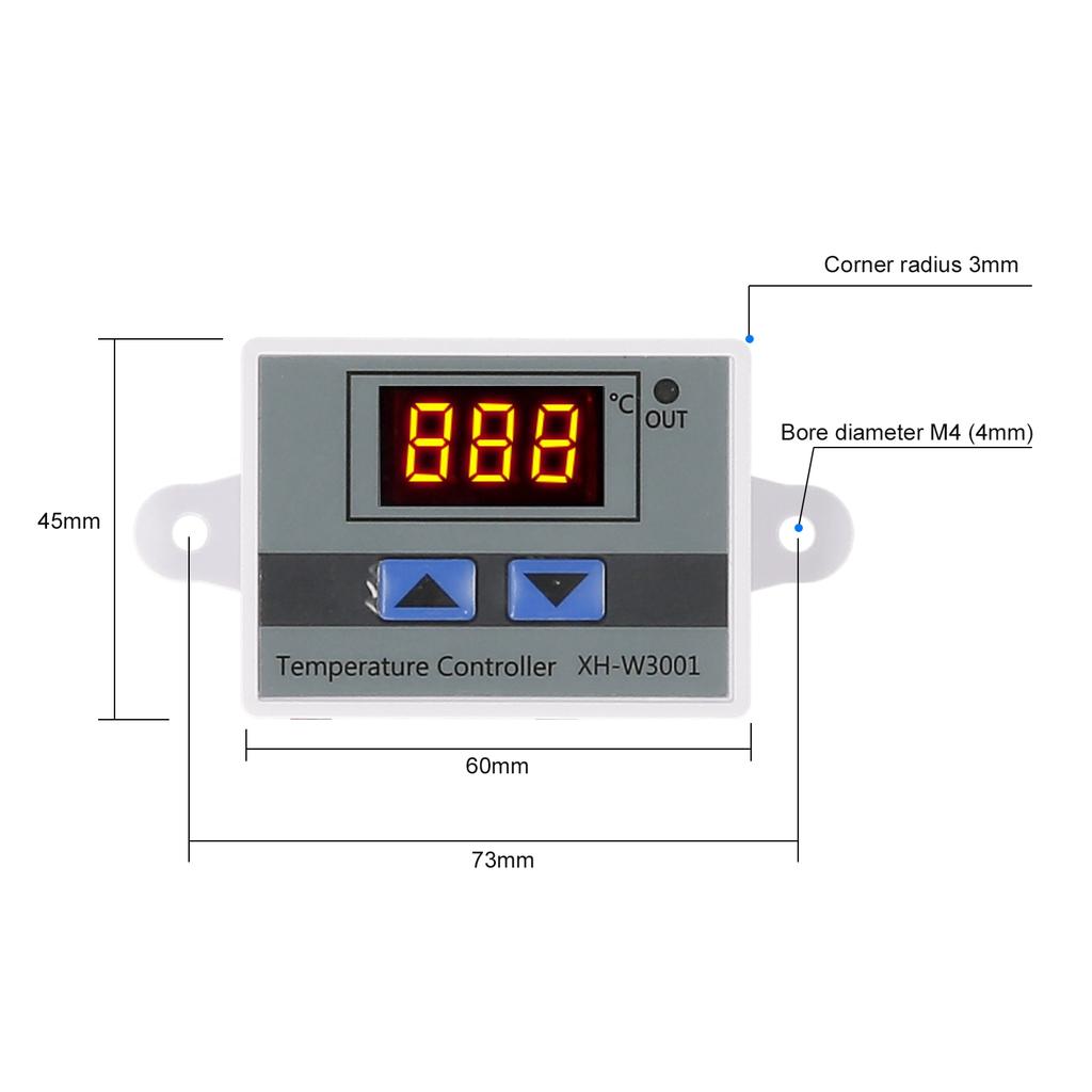 Electronic Temperature Controller LED Display Thermostat Module Temperature Temp Control Module Switch with Waterproof