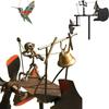 Handmade Metal Drummer Windmill, Drummer Windmill Garden Decoration, Percussionist Music Figurines,Fun Wind-Powered Sculpture