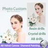 100% кристаллическая индивидуальная смоляная алмазная картина фото полная дрель DIY 5D мозаика вышивка хобби день рождения часть AB бархатный холст подарок