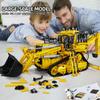 MOULD KING 17023 Technical Building Blocks Motorized Pneumatic Bulldozer Truck Model APP Engineering Vehicle Brick Toy Kids Gift