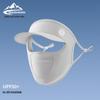 Sunscreen Women's Ice Silk Face Mask with Visor - UV Protection & Breathable Thin Fabric
