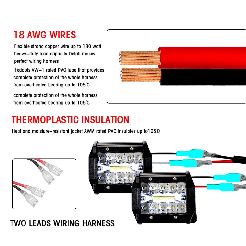 Комплект жгута проводов светодиодной панели, комплект жгута проводов беспроводного пульта дистанционного управления с 2 проводами, сердечник 18AWG
