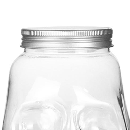 Банка для консервирования в форме черепа с крышкой, пищевая, без BPA, большая емкость, герметичная, многоразовая, держатель для напитков на Хэллоуин