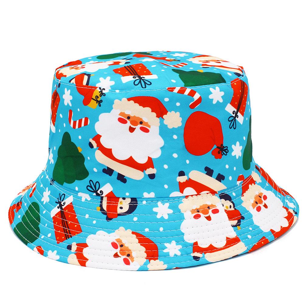Santa Claus Snowman & Snowflake Christmas Bucket Hat - Cute, Versatile Fisherman Style