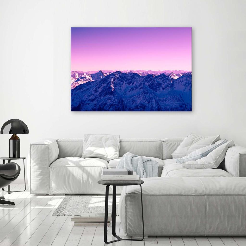 Canvas print, Purple dawn in the mountains