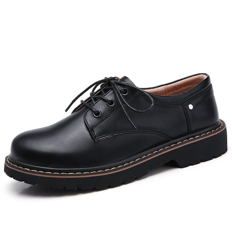 Black Lolita Shoes Flats Women Oxford Fur Loafers Female Leather Mary Jane Shoes Teen Girls School Shoes Non-slip Big Size 43