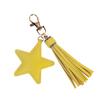 1 шт., женский брелок со звездой, брелок с кисточкой, брелок для сумки, кулон из искусственной кожи, застежка-лобстер, подарок для девочки