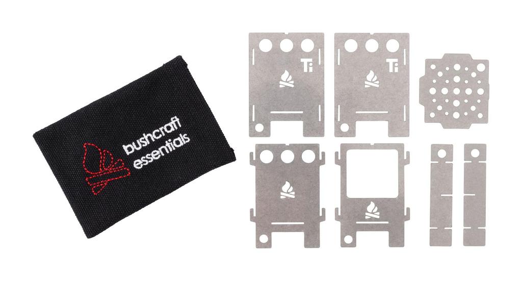 Микро-печь Bushbox EDC, Титановая микро-плитка, Костровище, Портативная плита