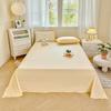 Cotton Bed Flat Sheet for Double Bed Plain Solid Color Top Sheets Single/Queen/King Flat Bedsheets Home Bed Linen Sheets