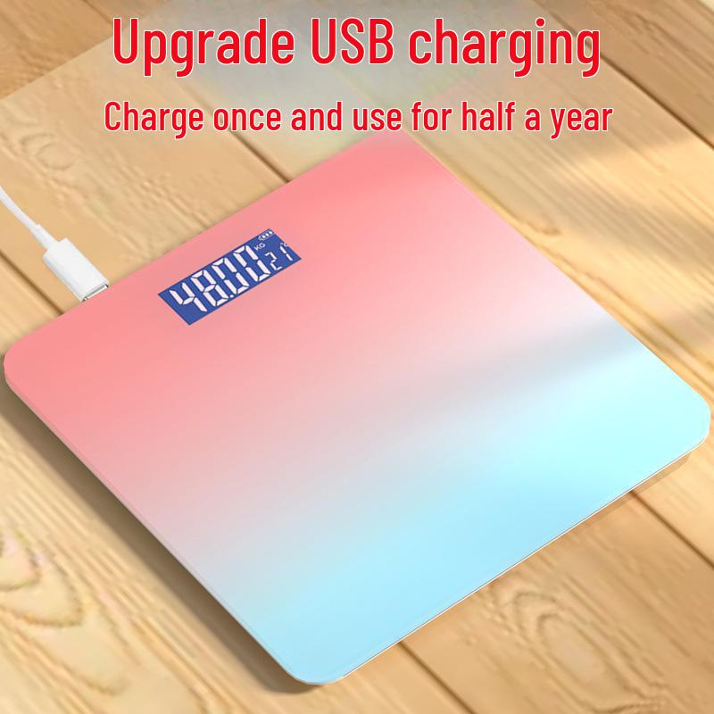 Высокоточные весы для тела с зарядкой от USB — симпатичные, электронные, весы для похудения, идеальный подарок (Один кусочек)