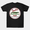 Мужская черная футболка с принтом American Gods - Jacks Crocodile Bar Печать на трансферной бумаге без вырезания Хлопковая футболка