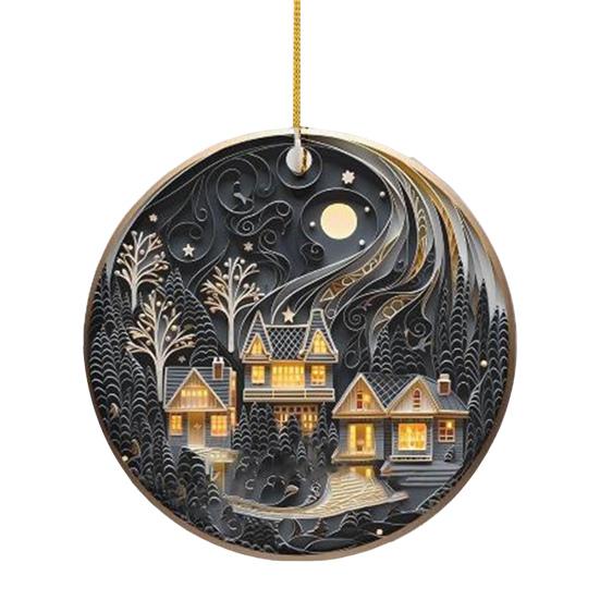 Рождественские украшения Акриловые снежинки, олени, снеговики, подвесные украшения для рождественской елки, домашний декор для вечеринки