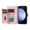For Samsung Galaxy S24 FE Case with Multi-Card Holder and Strap PU Leather Phone Cover Stand