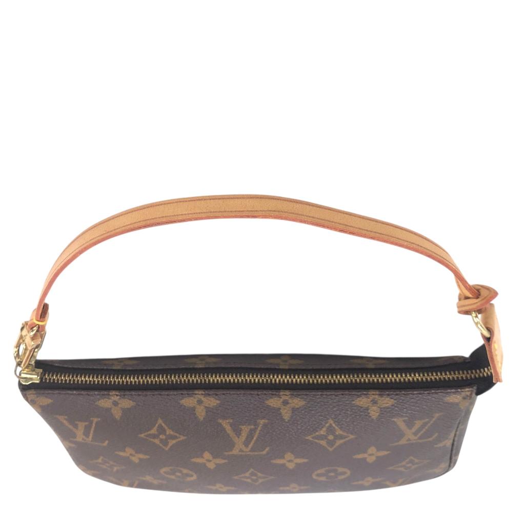 Б/у Louis Vuitton Monogram Pochette Accessoires M40712 Холст Коричневый Аутентичный 1210