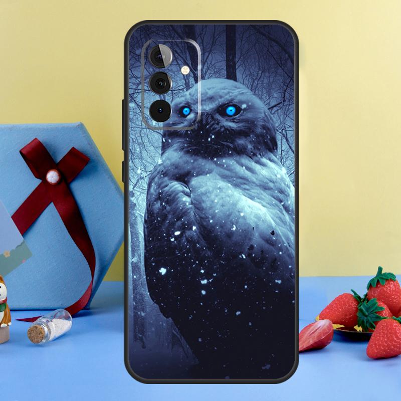 Чехол-сова для животных для Samsung Galaxy A26 A16 A36 A56 A15 A35 A55 A14 A34 A54 A12 A32 A52 A13 A33 A53 A17