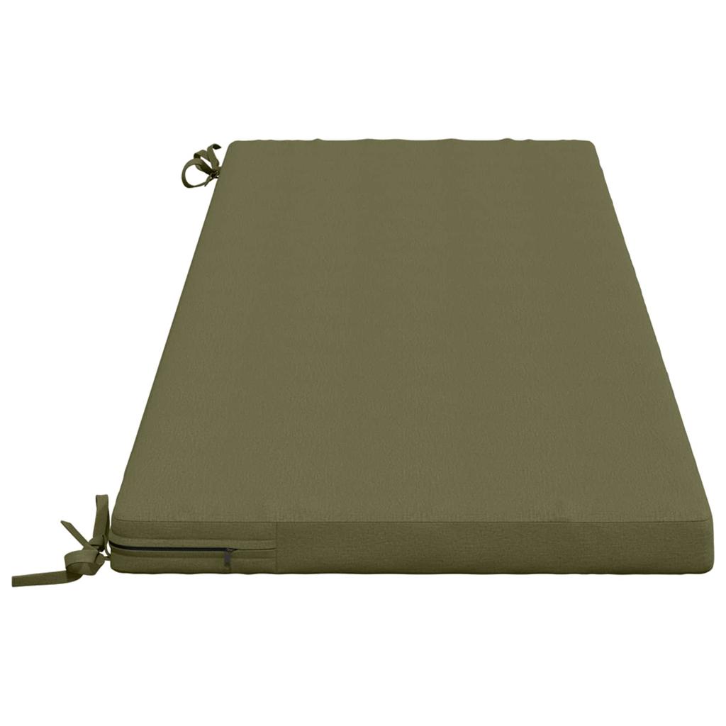 2 piece Bench Cushion Set SOEST 2 pcs. 100percent Polyester Olive Green