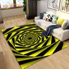 3D Vortex Illusion Area Rug,Carpet Rug for Living Room Bedroom,Abstract Geometric Optical Entrance Doormat Non-slip Floor Mat