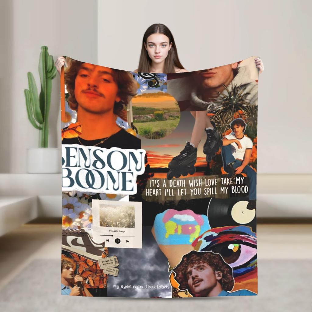 Benson Boone Sunflowe Warm Soft Blanket  Decorative Plush Bedding Throws Graphic Couch Bed Flannel Bedspread Sofa Bed Cover