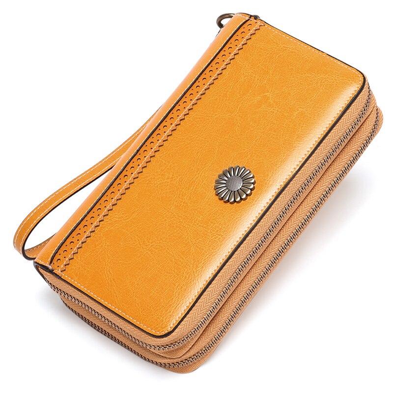 Кошельки из натуральной кожи Zency, новинка 2021 года, роскошная мода для женщин, кошелек с множеством отделов, длинный женский кошелек большой вместительности