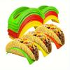3/6/12pcs, Taco Holder, Reusable Taco Holder, Washable Colorful Taco Rack, Tortilla Holder, Pancake Rack,  Kitchen Stuff