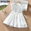 Embroidered Dress Summer Dress Children's White Vest Dress Girls' Dress Summer