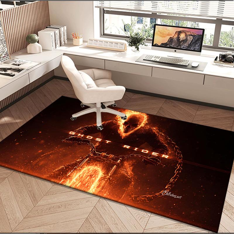 Ghost Rider Area Rug Suitable for Indoor And Outdoor,Carpets for Playroom, Homes, Offices, Living Rooms,Home Decor,Christmas Fan Gift