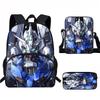 Kids School Backpack Set With Printed Cartoon Design - Lightweight Ergonomic Dual-Shoulder Bag Pencil Case Crossbody