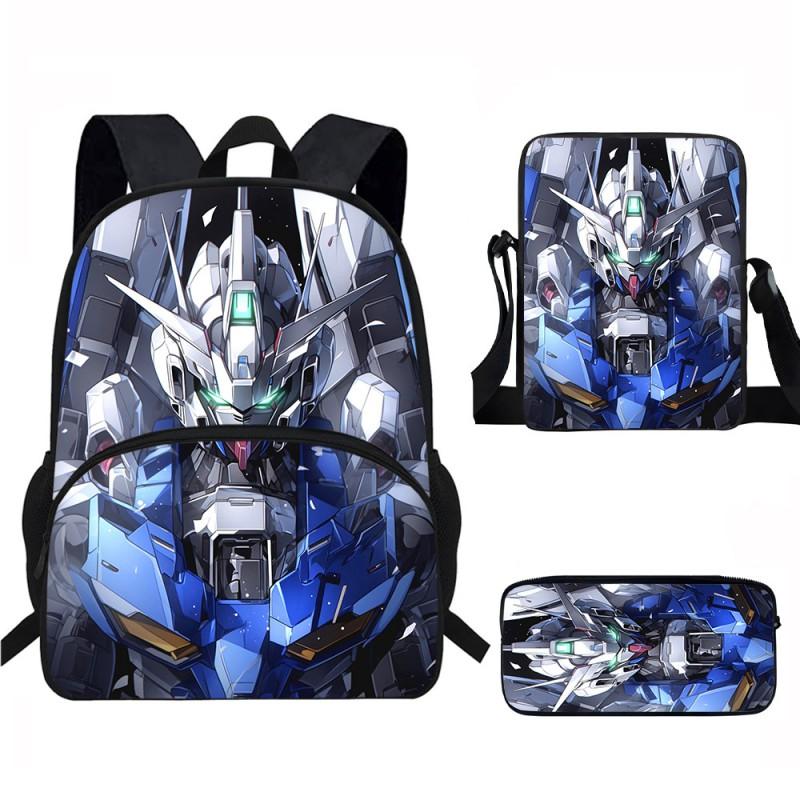 Kids School Backpack Set With Printed Cartoon Design - Lightweight Ergonomic Dual-Shoulder Bag Pencil Case Crossbody