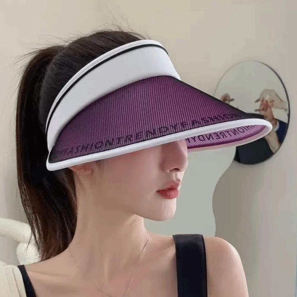 UV Protection Empty Top Visors UPF50+ Sunshade Hat Casual Beach Hat for Cycling