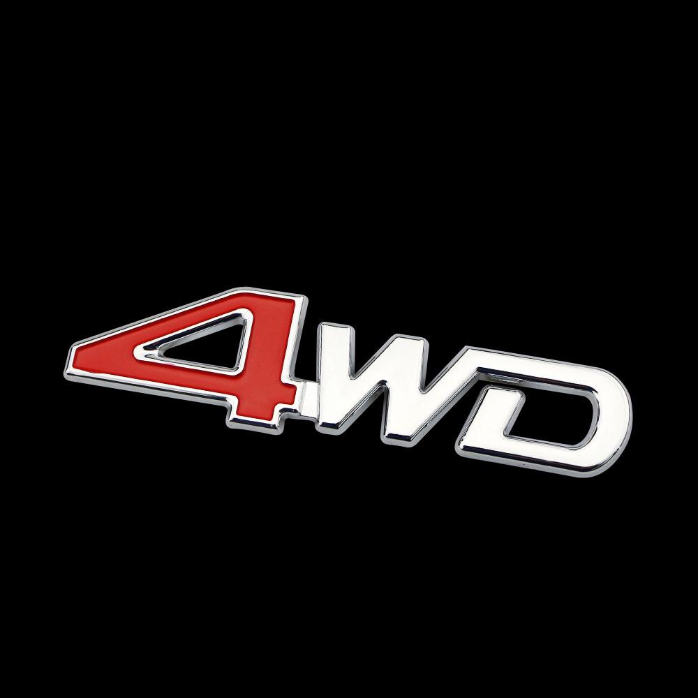 Car Tail Rear Side Metal 4x4 RC Car 4WD Sticker 3D Chrome Badge Car Emblem Badge Decal Auto Decor Styling 4WD for SUV Trunk