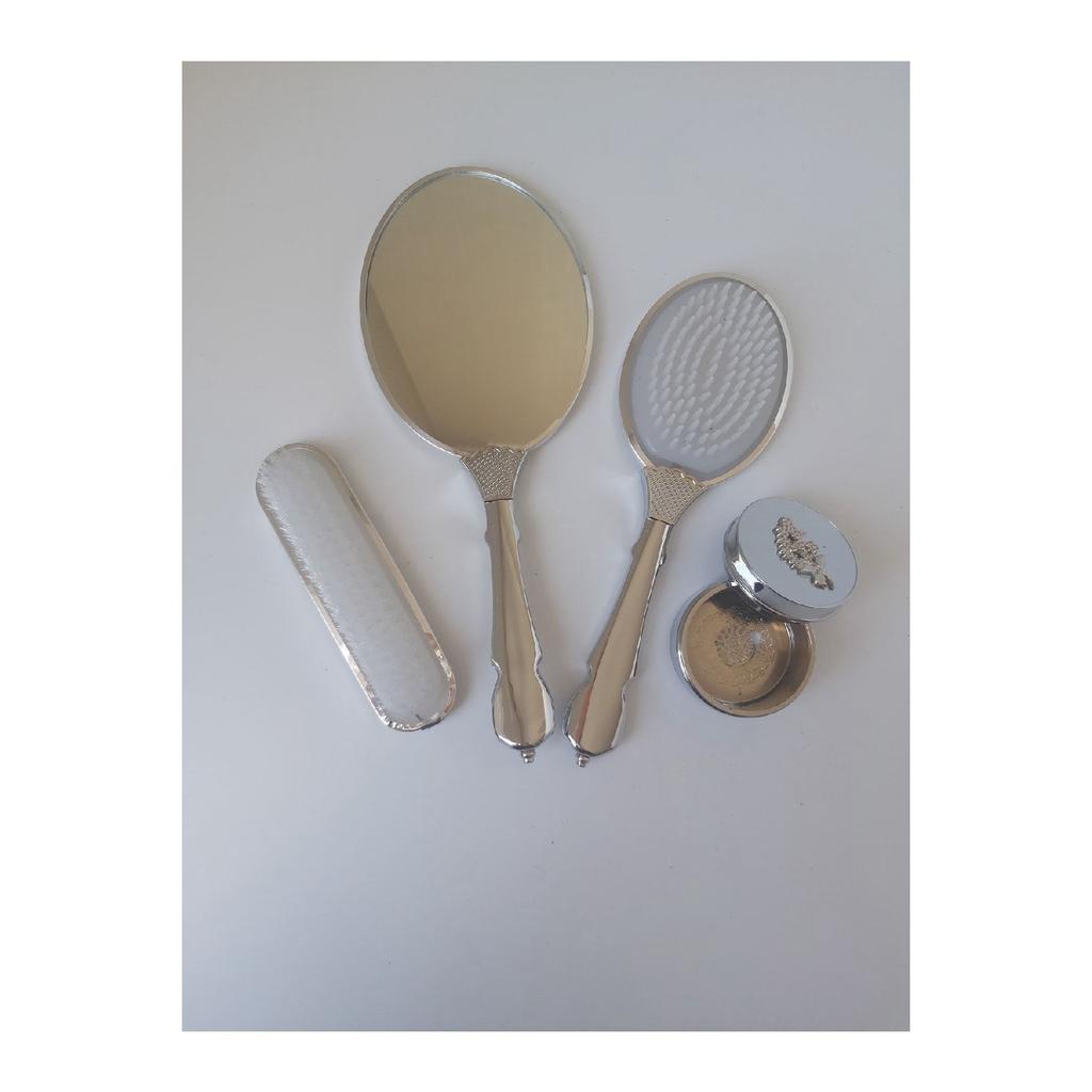 Off-white Bridal Bundle Mirror Comb Set / Dowry Box