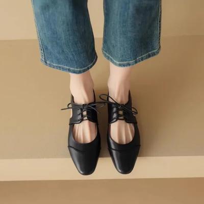 2024 г. Женские туфли на плоской подошве с неглубоким носком 2024 г., элегантные и универсальные, для улицы, распродаются как горячие пирожки, женская обувь