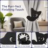 1 Pair Fashion Curtain Tieback Creative Curtain Buckle Ornament Black Cat Curtain Straps  Decoration
