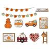 23 Piece Layered Tray Decoration Set Thanksgiving Pumpkin Maple Leaf Truck Decoration